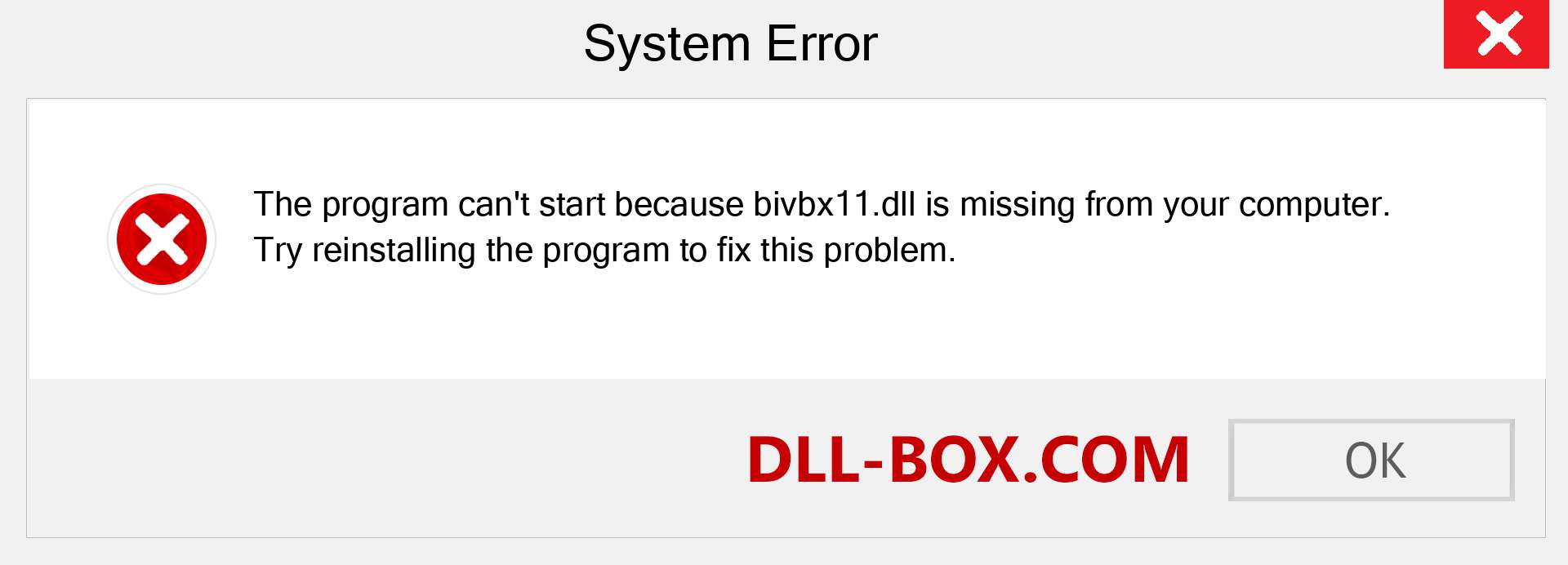  bivbx11.dll file is missing?. Download for Windows 7, 8, 10 - Fix  bivbx11 dll Missing Error on Windows, photos, images